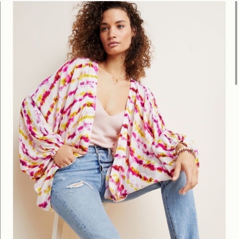 Anthropologie Tie Dye Kimono, one size